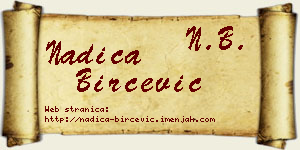 Nadica Birčević vizit kartica